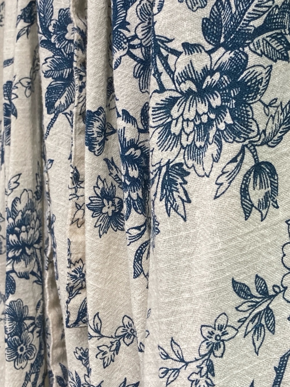 April Cornell Cream Maxi Dress with Blue Floral Print - Picture 8 of 14